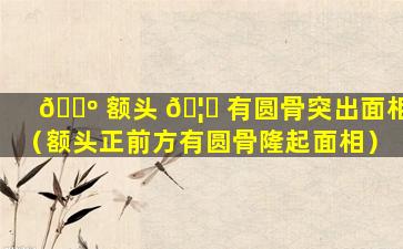 🐺 额头 🦊 有圆骨突出面相（额头正前方有圆骨隆起面相）